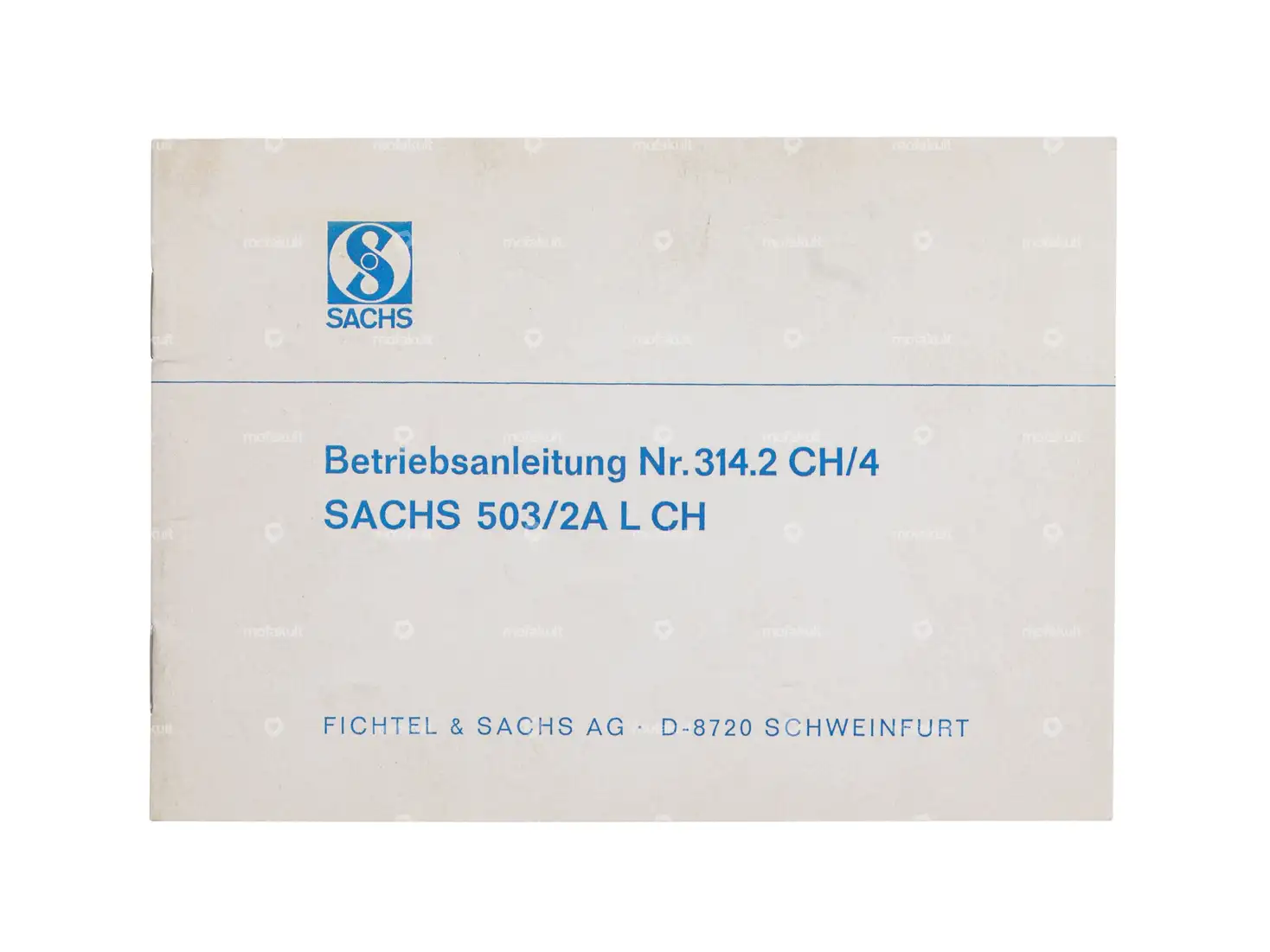 Betriebsanleitung | Sachs 503 2 AL (2-Gang Manuell)