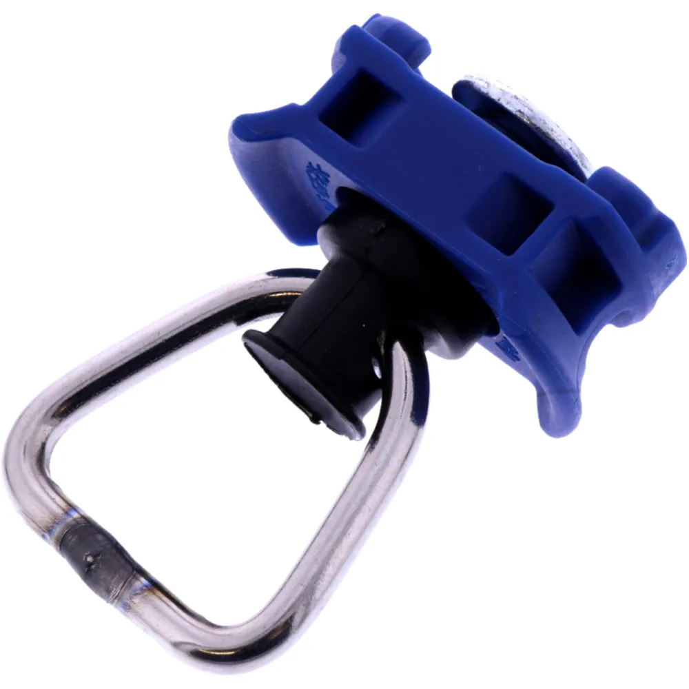 Endbeschlag mit Ring 6ON blau für Airline Zurrschiene