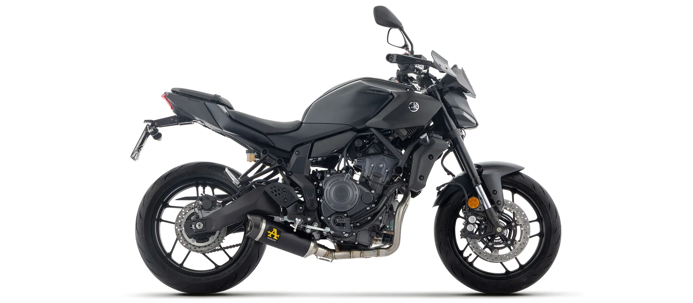 ARROW Racing THUNDER DARK für Yamaha MT07, Typ RM48, RM49, RM50, RM51, RM53, RM54, 2025-, schwarz