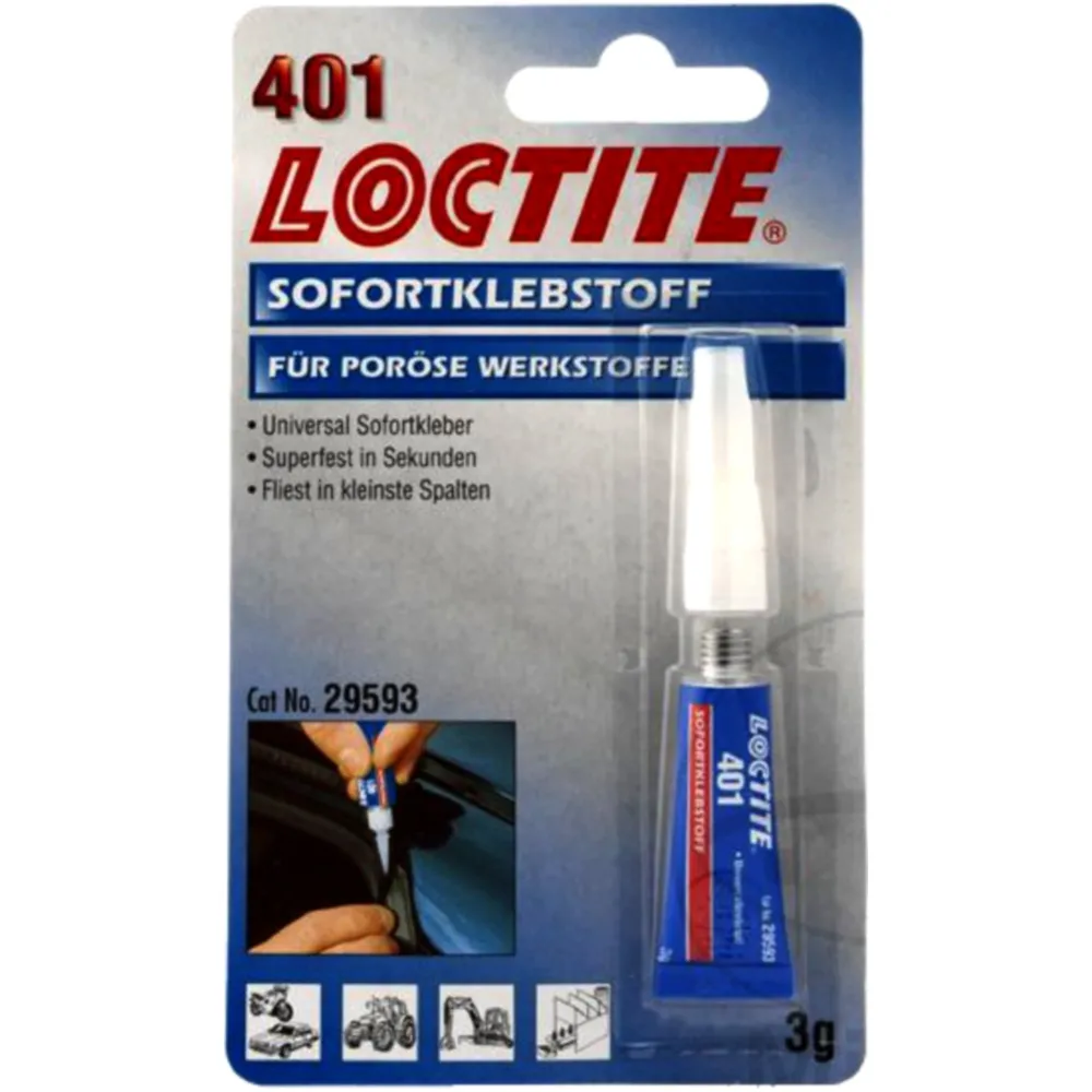 Sofortklebstoff 401 3 g Loctite Blister Alternative: 5579081