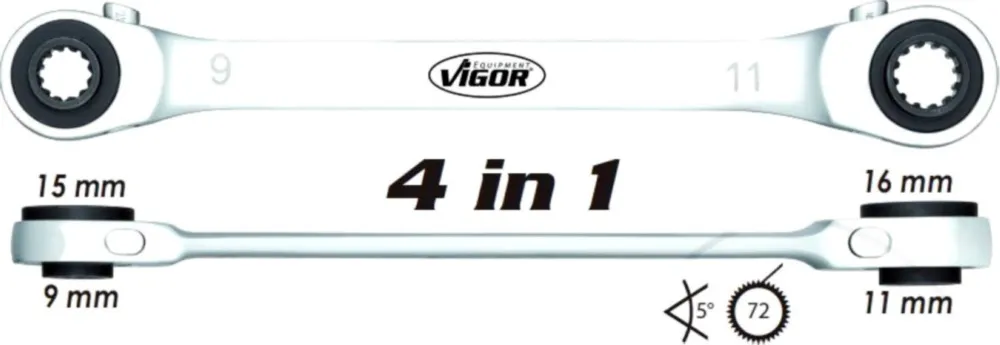 Double ratchet ring spanner