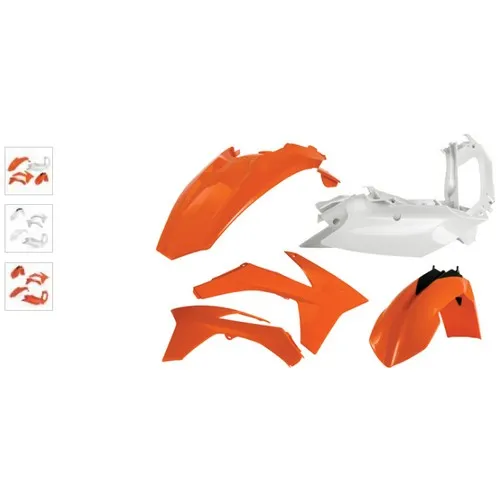 Kunststoff-Kit verschiedene Farben - Ktm Exc 125 2012-2013 - Ktm Exc 200 2012-2013 - Ktm Exc 250 2012-2013 - Ktm Exc 300 2012-2013 - Ktm Exc f 250 2012-2013 - Ktm Exc f 350 2012-2013 - Ktm Vf 450 2012-2013 - Ktm Vf 500 2012-2013