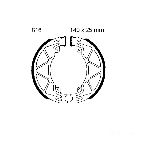 Bremsbacken hinten EBC 816 ohne Federn-204020513