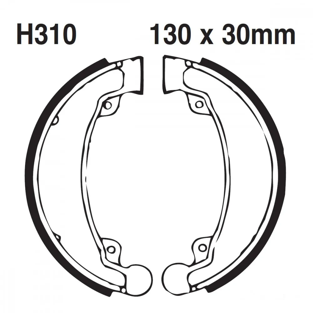 Bremsbacken hinten EBC Grooved H310G inkl. Federn-204020547