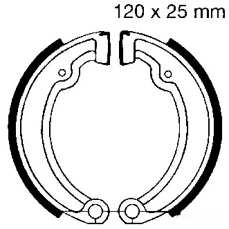 Bremsbacken hinten EBC 980 ohne Federn-204020540
