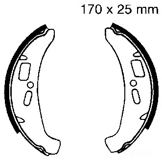 Bremsbacken hinten EBC 881 ohne Federn-204020525