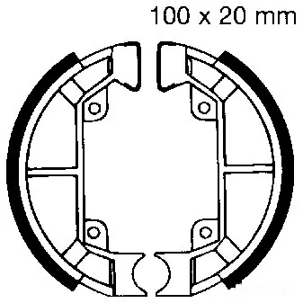 Bremsbacken hinten EBC 886 ohne Federn-204020526