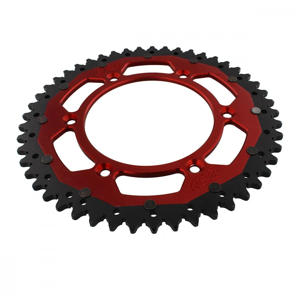 Kettenrad Teilung 520 Zähne 49 Alu-Dual rot ZF ZFD-210-49-RED-104071045