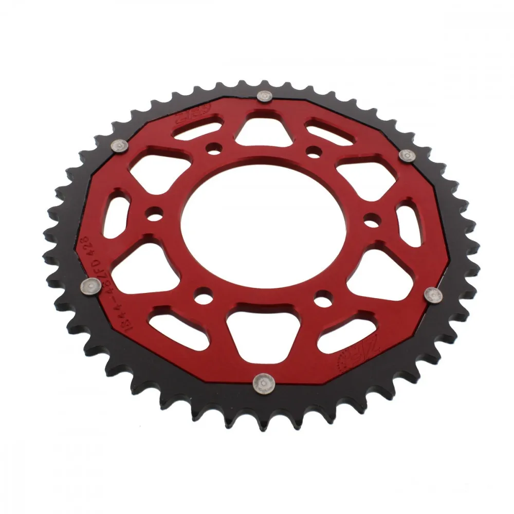 Kettenrad Teilung 428 Zähne 48 Alu-Dual rot ZF ZFD-1844-48-RED-104071033