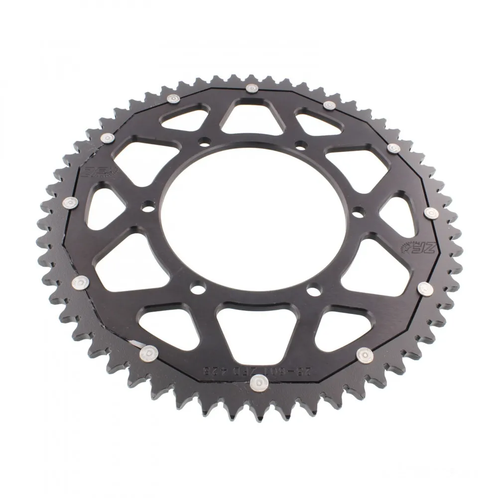Kettenrad Teilung 428 Zähne 60 Alu-Dual schwarz ZF ZFD-25-60-BLK-104071072