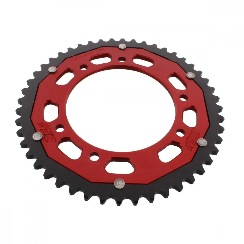 Kettenrad Teilung 420 Zähne 48 Alu-Dual rot ZF ZFD-1131-48-RED-104071001