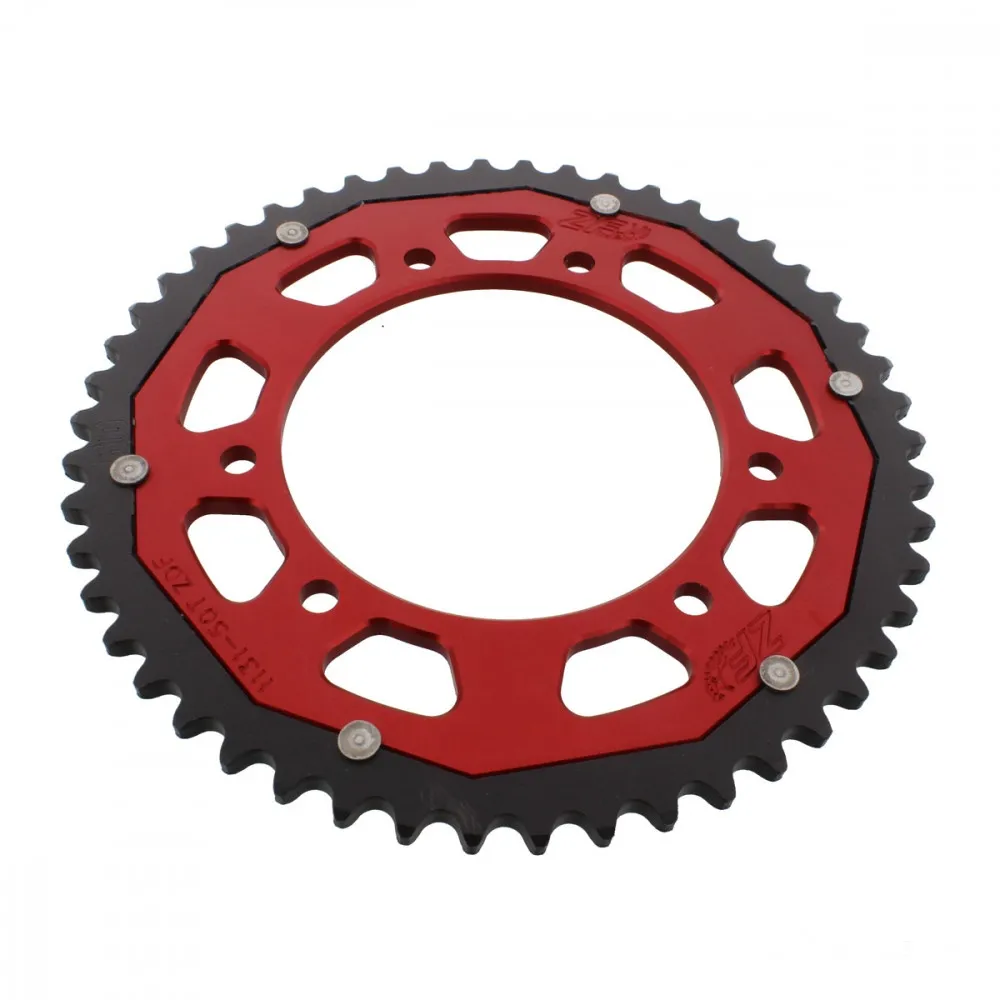 Kettenrad Teilung 420 Zähne 50 Alu-Dual rot ZF ZFD-1131-50-RED-104071003