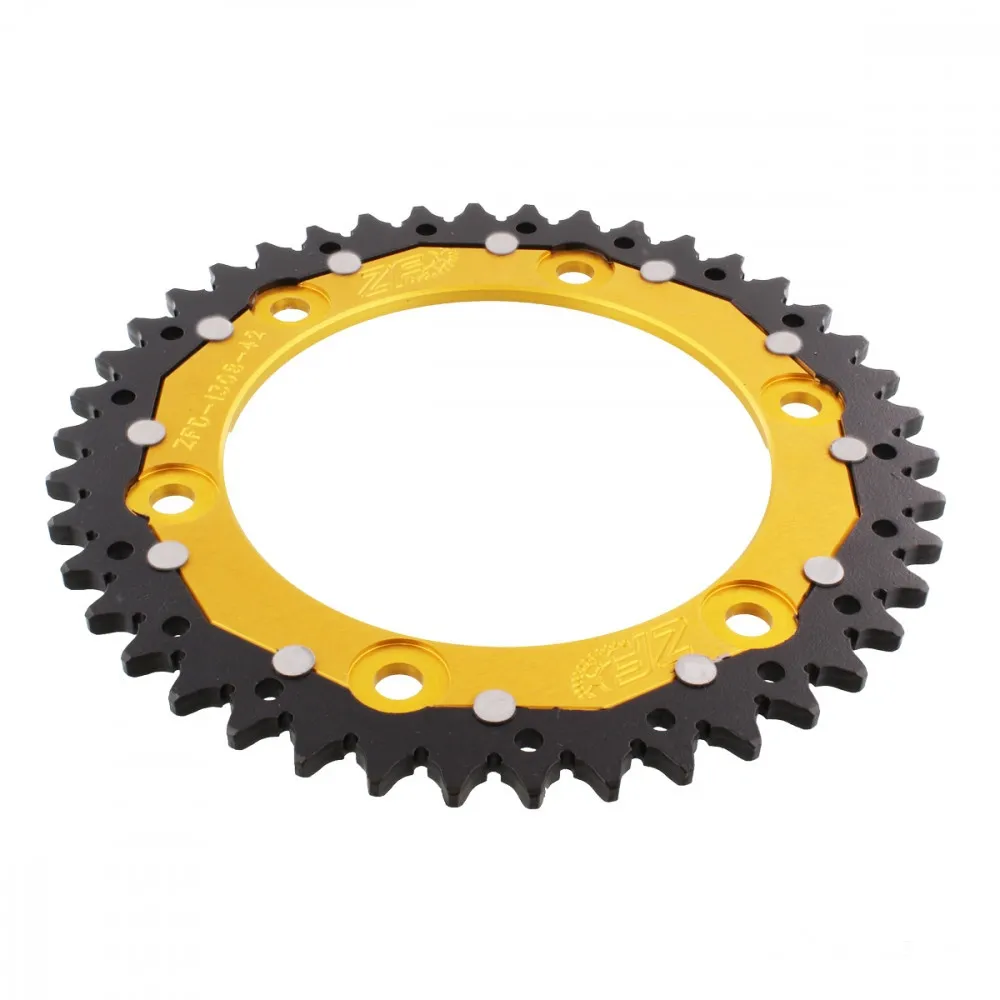 Kettenrad Teilung 520 Zähne 42 Alu-Dual gold ZF ZFD-1308-42-GLD-104071021