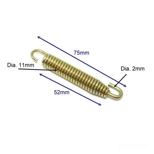 Auspufffeder 75mm, Haltefeder für den Auspuff, 4 Stück-201030079