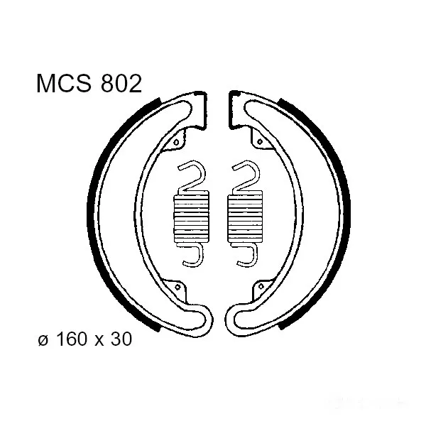 Bremsbacken hinten TRW Lucas MCS802 inkl. Federn-204020424