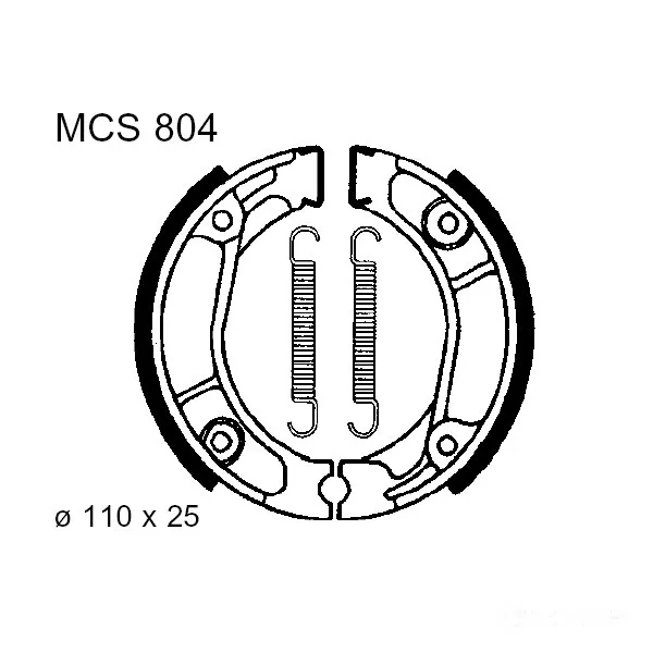 Bremsbacken hinten TRW Lucas MCS804 inkl. Federn-204020426