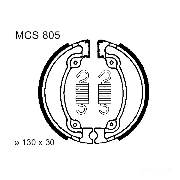 Bremsbacken hinten TRW Lucas MCS805 inkl. Federn-204020427