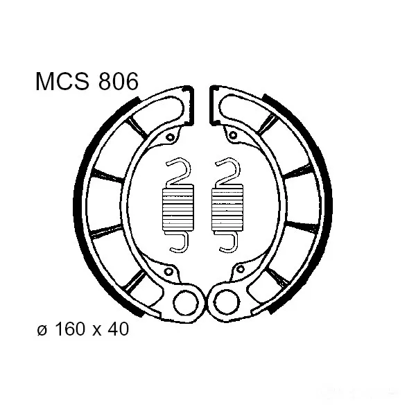Bremsbacken hinten TRW Lucas MCS806 inkl. Federn-204020428