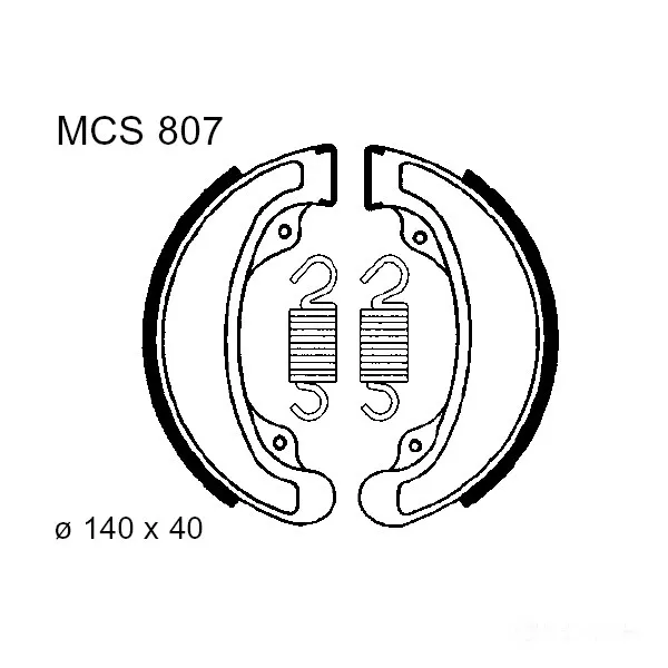 Bremsbacken hinten TRW Lucas MCS807 inkl. Federn-204020429