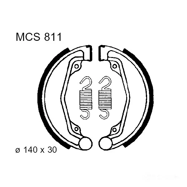 Bremsbacken hinten TRW Lucas MCS811 inkl. Federn-204020431