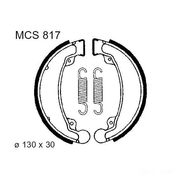 Bremsbacken hinten TRW Lucas MCS817 inkl. Federn-204020434