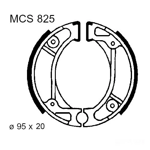 Bremsbacken für Feststellbremse TRW Lucas MCS825-204020421