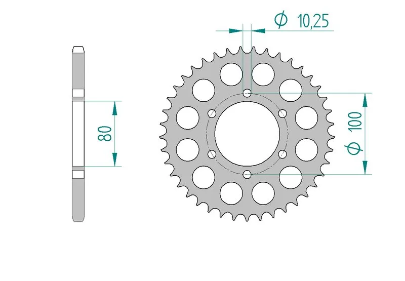 Kettenrad Teilung 520 Zähne 41 Alu BIM MARVIC-A-93605-41