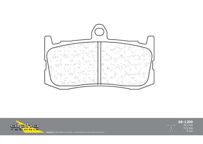 ALPHA TECHNIK Bremsbelag Racing ohne ABE für Daytona 675 H67