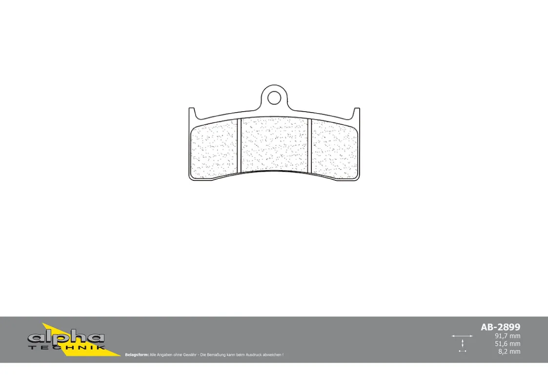 ALPHA TECHNIK Bremsbelag Racing ohne ABE für Thunderbolt S3 EB1 CB1300 Super Four SC40 Brutale 910S