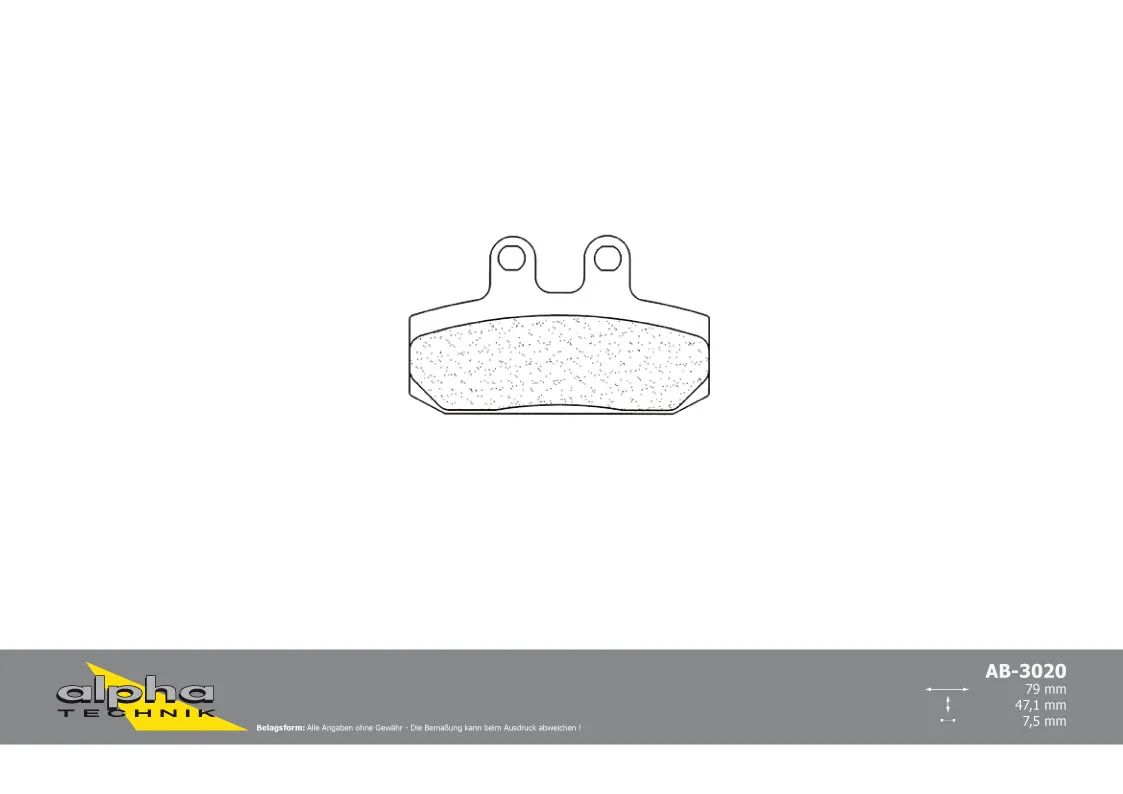 ALPHA TECHNIK Bremsbelag Scooter mit ABE für Bali SJ50 AF32 Spidermax 500 RS unbekannt