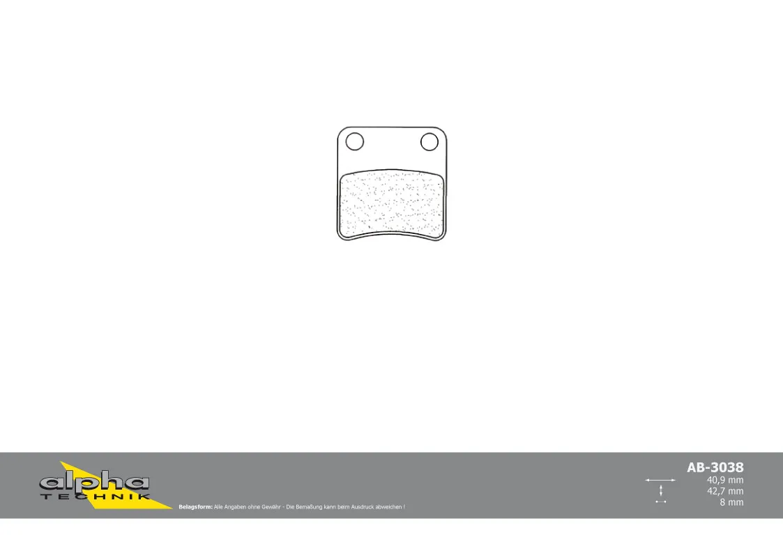 ALPHA TECHNIK Bremsbelag Scooter mit ABE für Cordi 50 SE4 Super Fancy 50 FT05W City 50 4P SR50 Supe