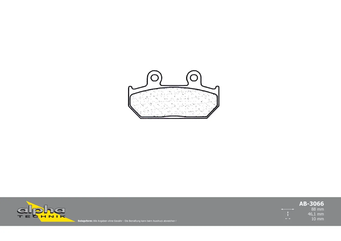 ALPHA TECHNIK Bremsbelag Scooter mit ABE für AN650 Burgman WVBU