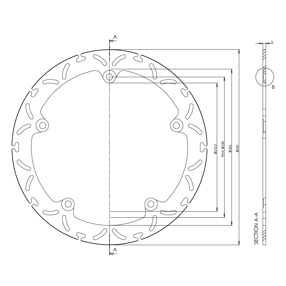 alpha Technik Bremsscheibe ABD33 starr für NC700X RC63
