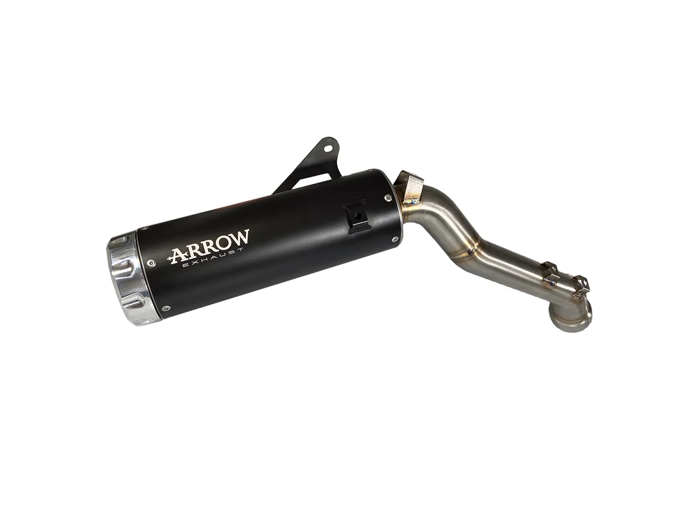 ARROW Auspuff REBEL Sip-On Edelstahl schwarz mit Aluminium-Endkappe für Honda CL500 Modelljahr 2023-