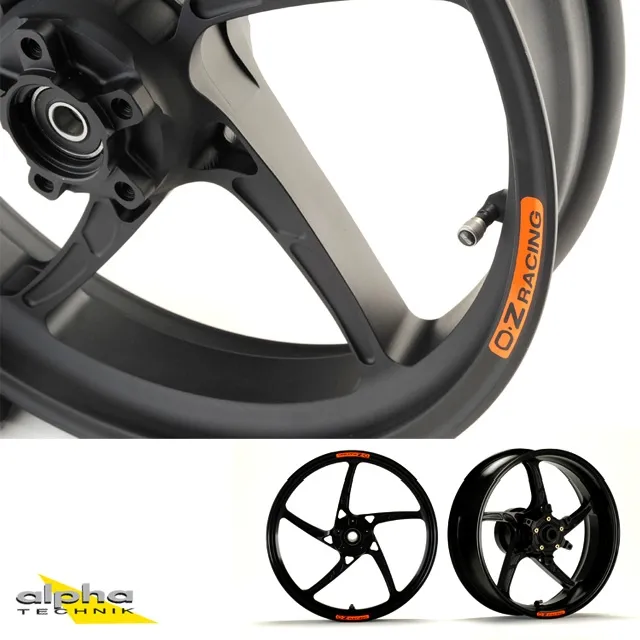 OZ Piega Aluminium Satz schwarz matt für Ducati 851 (SP/Strada), 1988-1992, 888 (SP4/SP5/Strada), 1992-1993, 900SS, 1989-1998 und Monster 900, 1993-1999