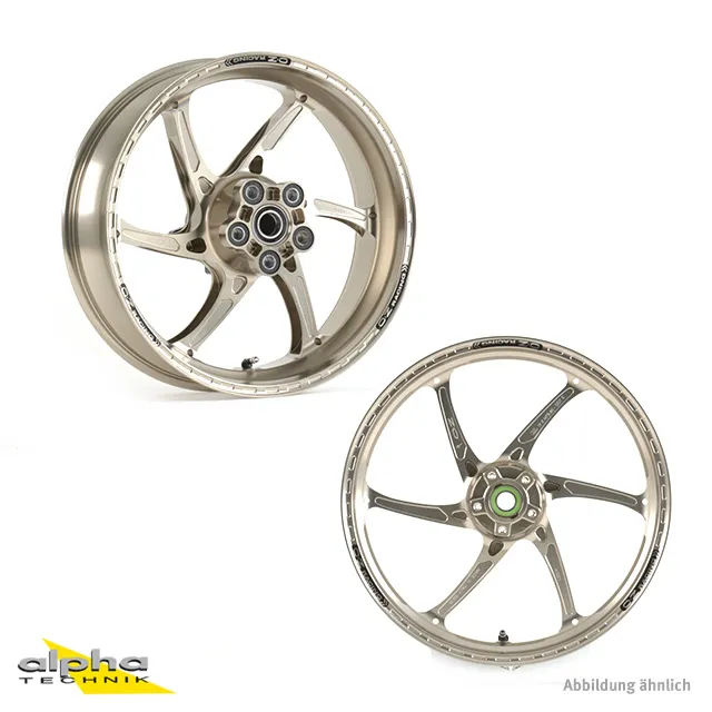 OZ Gass RS-A Aluminium Satz in titanfarben für BMW S1000RR (NUR für Gussfelge - 5-Loch), 2009-2018 und S1000R, 2013-2020