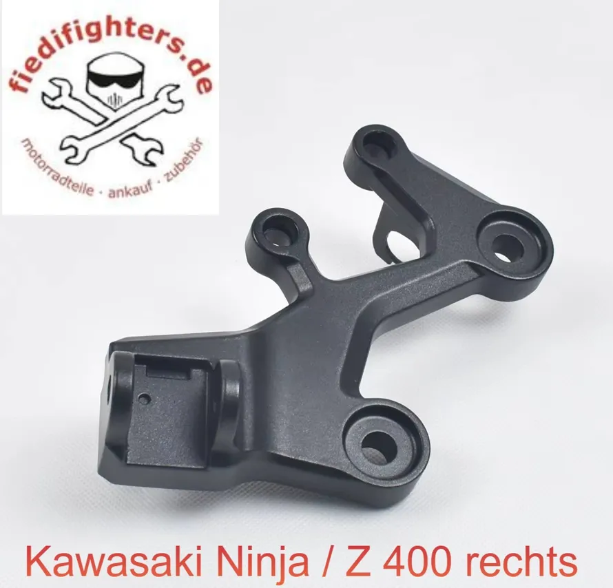 Fußraste Trägerplatte Fußrastenplatte rechts Kawasaki Ninja / Z 400 / 500 Bj.18-24