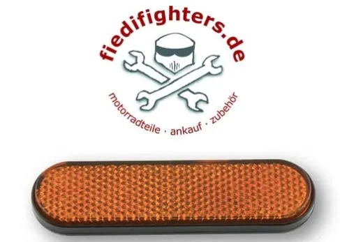 2x Gabelreflektor E-geprüft, 99x27 mm, gelb / selbstklebender Folie