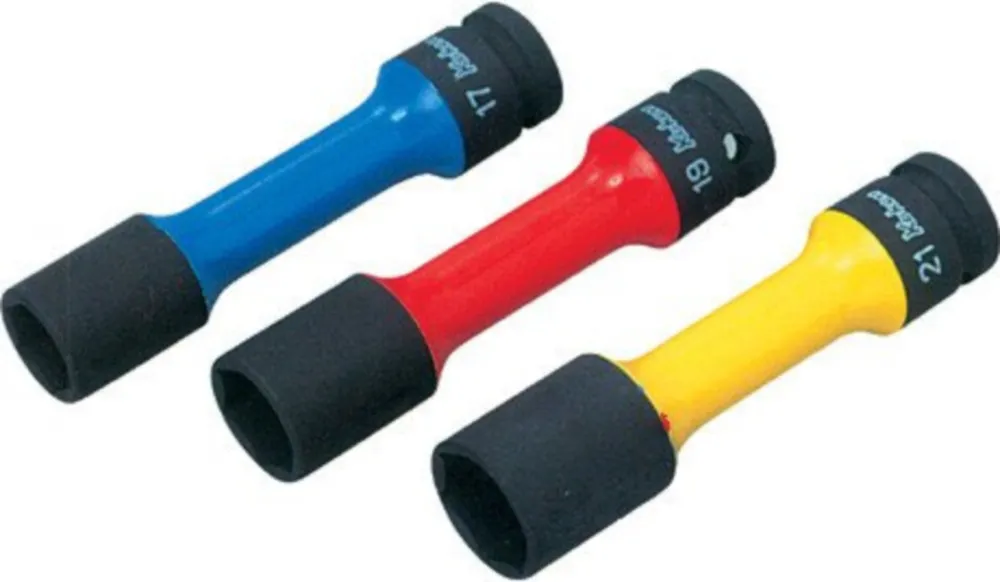 Kraft-Stecknuss Satz 6 Kant 17, 19, 21 mm