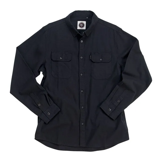 Biltwell Blackout Flanellhemd Schwarz