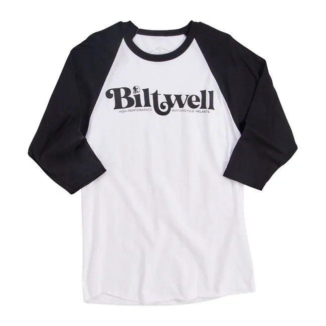 Biltwell High-Perf Raglan T-Shirt Schwarz/Weiß