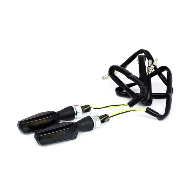 COB LED Motorrad Blinker / Positionslichter Schwarz