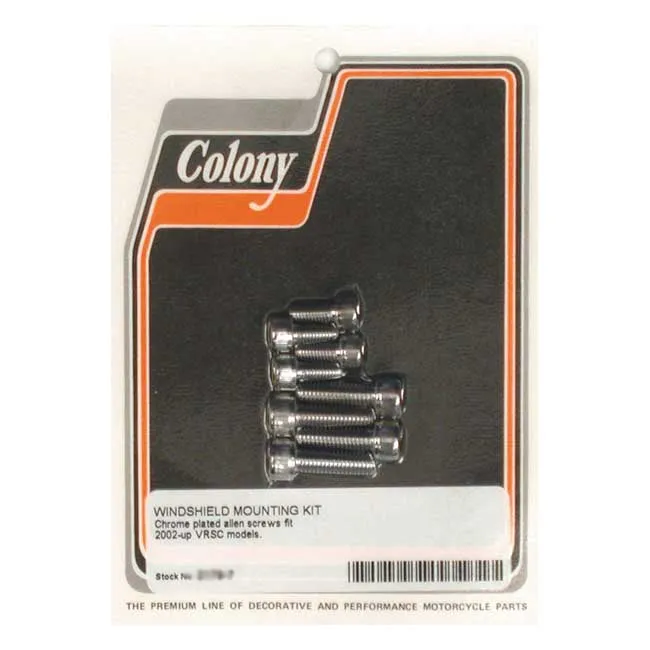 Colony Mount Kit Windschutzscheibe Chrom V-Rod 02-17