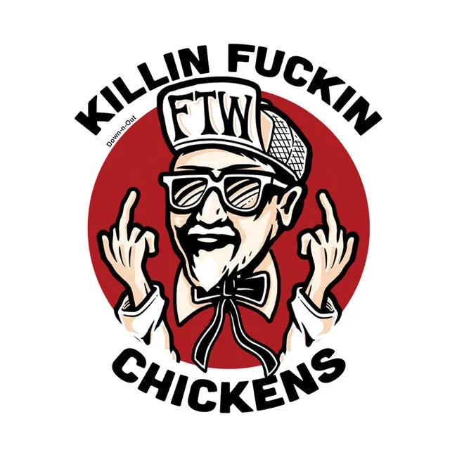 Down-N-Out Gettin Fried Aufkleber