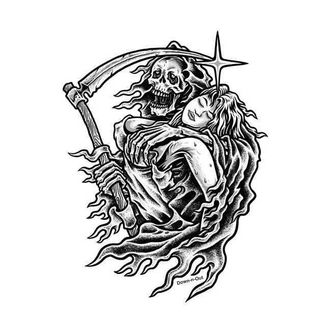 Down-N-Out Lust Over Love Aufkleber