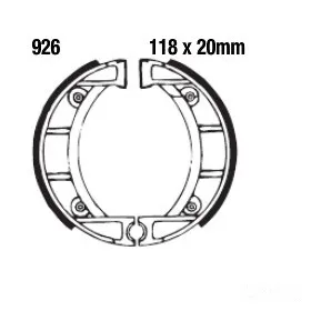 Bremsbacken hinten EBC 926 ohne Federn-204020534