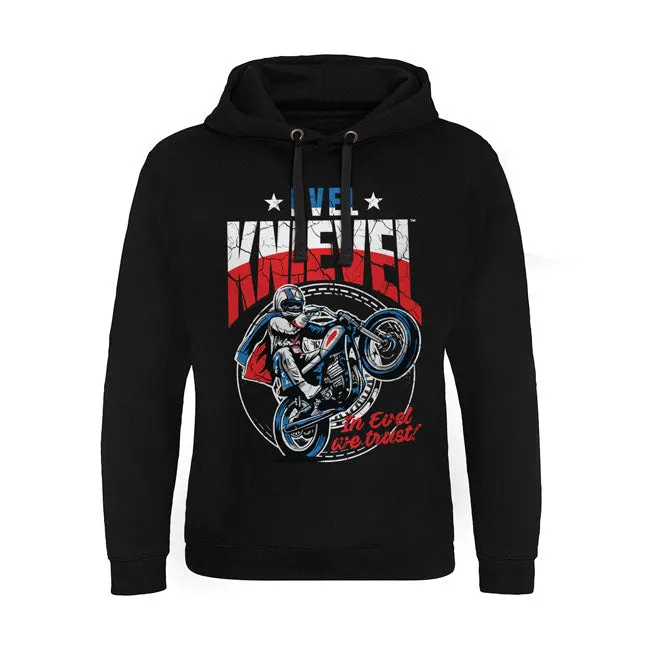 Evel Knievel Wheelie Epic Hoodie Schwarz