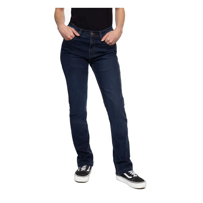 Königin Kerosin Kustombuilt Motor Getriebe Jeans Blau