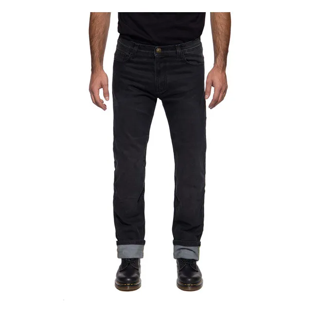 King Kerosin Kustombuilt Motor Getriebe Jeans Schwarz