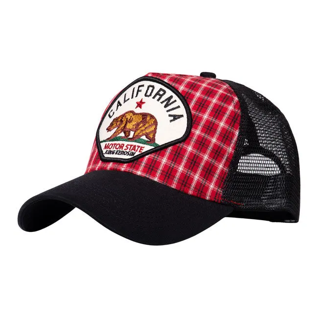King Kerosin Red Bear Trucker Cap Schwarz